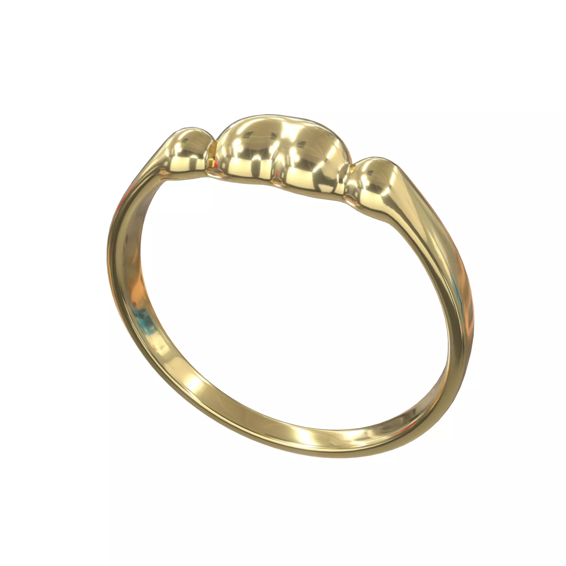 Bean Ring Jewelry 3D Model STL OBJ 3D print model