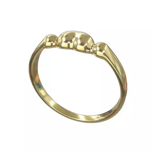 Bean Ring Jewelry 3D Model STL OBJ