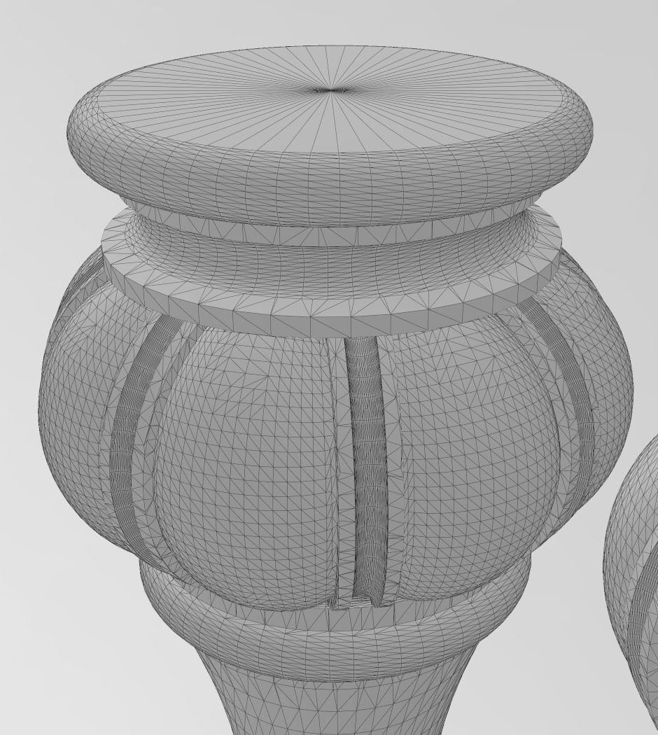 Traditional Fluted Bun Foot 3D print model_12