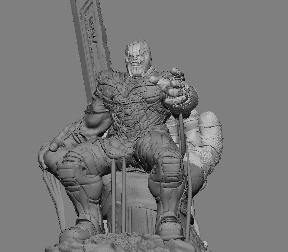 THANOS ON THE THRONE AVENGERS ENDGAME IRONMAN MCU 3D print model_8