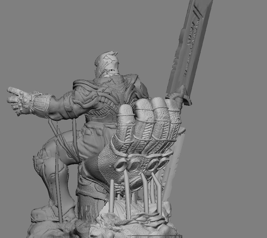 THANOS ON THE THRONE AVENGERS ENDGAME IRONMAN MCU 3D print model_9