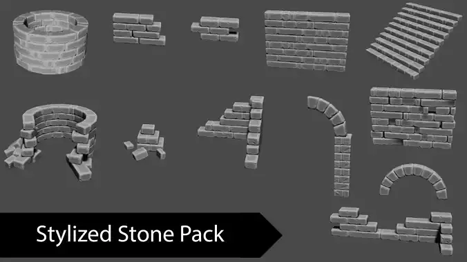 Simple stylized Stone Pack