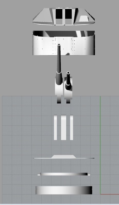 Japanese gun turret  3D print model_1