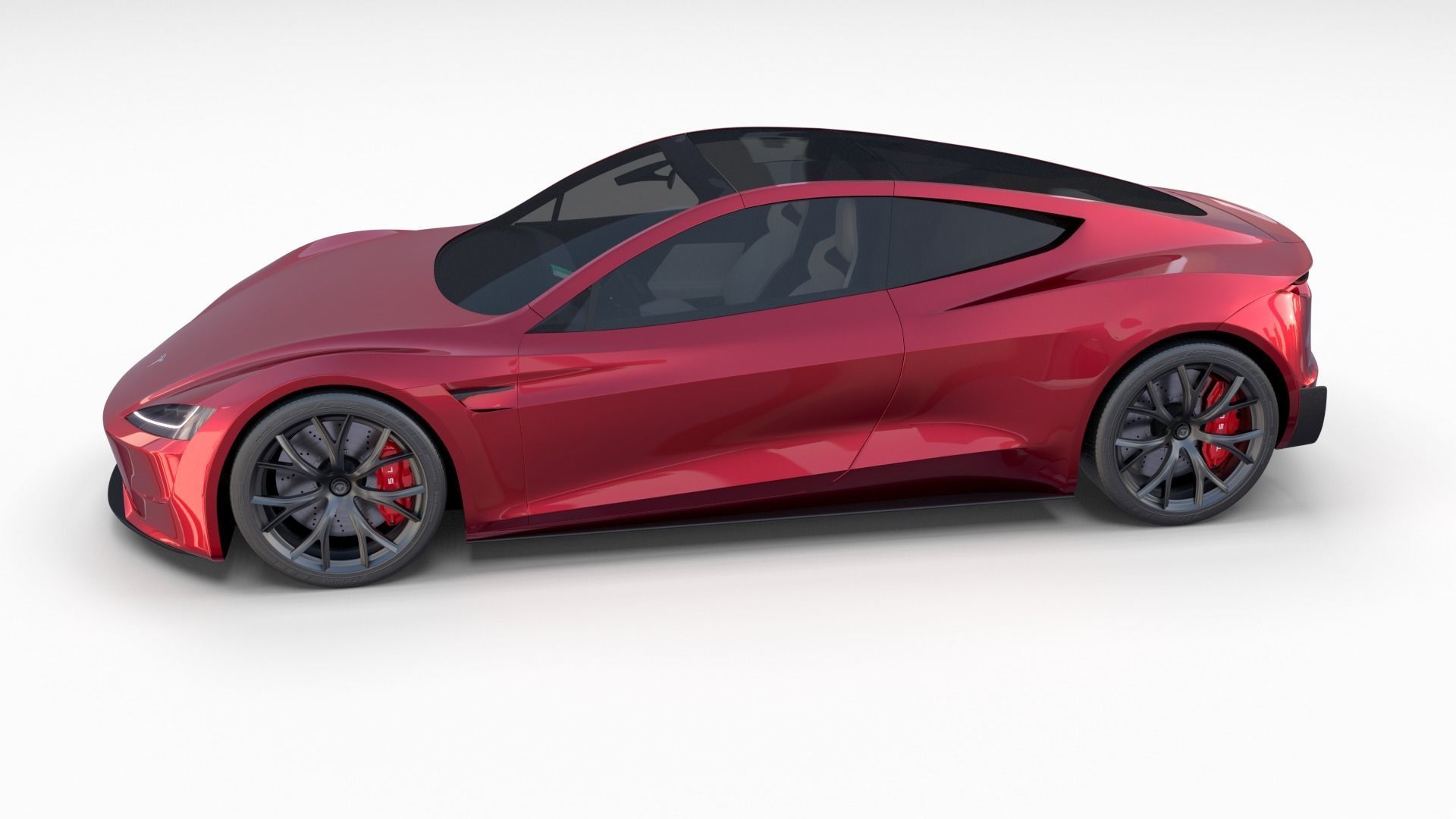 Full Tesla 2020 Vehicle Lineup with interiors and chassis 3D model_22