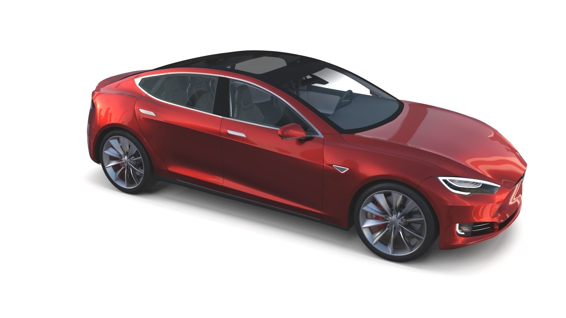 Full Tesla 2020 Vehicle Lineup with interiors and chassis 3D model_116