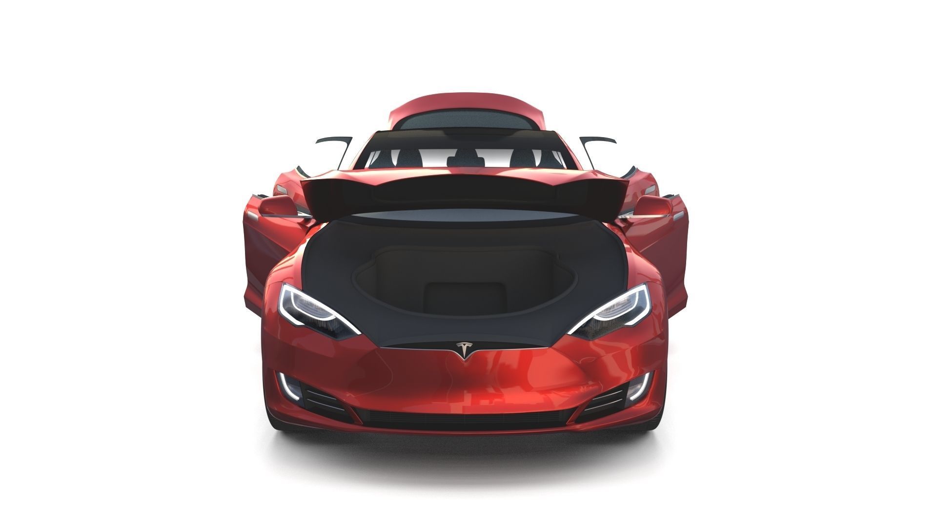 Full Tesla 2020 Vehicle Lineup with interiors and chassis 3D model_117
