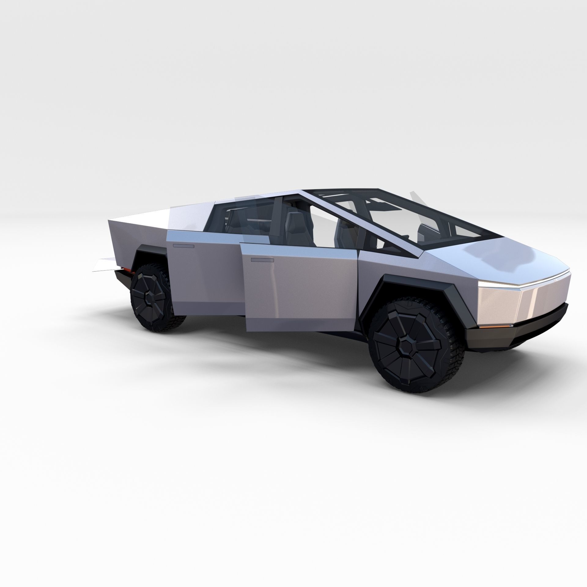 Full Tesla 2020 Vehicle Lineup with interiors and chassis 3D model_60