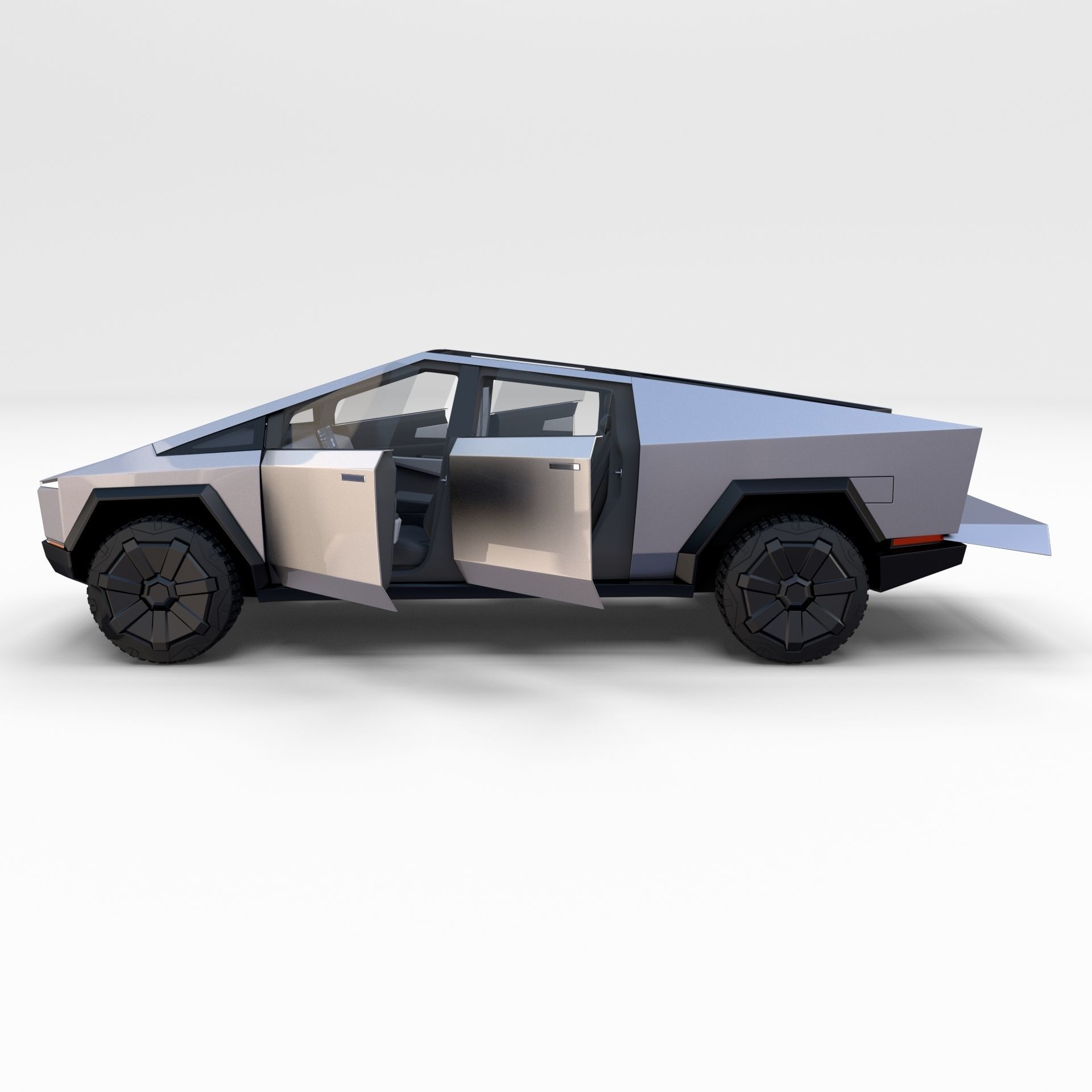 Full Tesla 2020 Vehicle Lineup with interiors and chassis 3D model_87