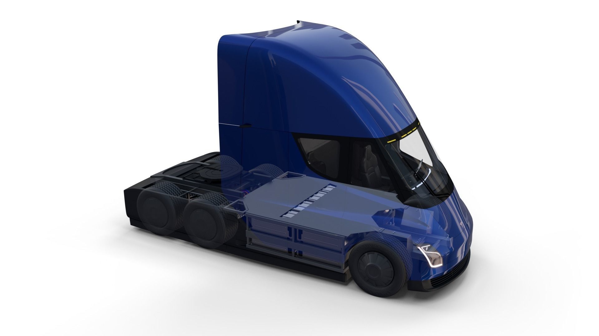 Full Tesla 2020 Vehicle Lineup with interiors and chassis 3D model_55