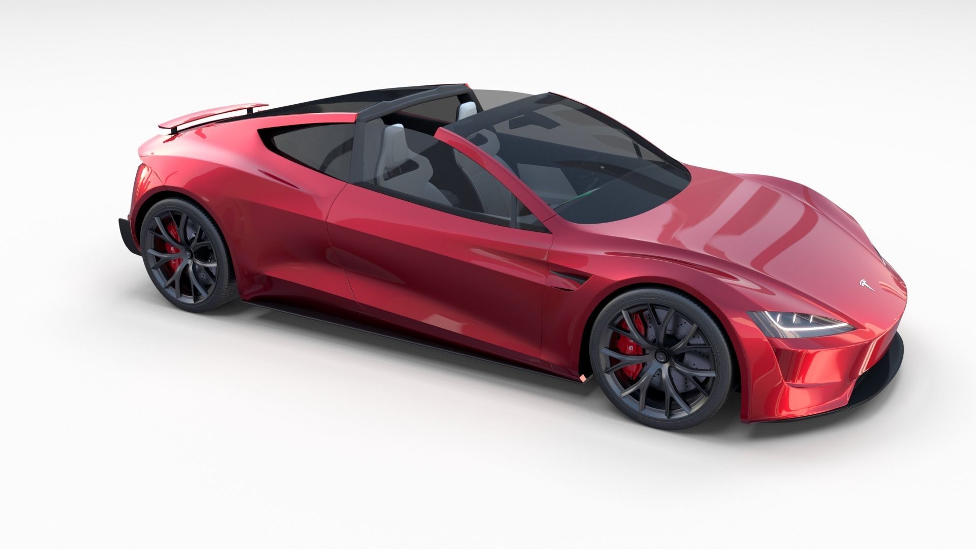 Full Tesla 2020 Vehicle Lineup with interiors and chassis 3D model_48