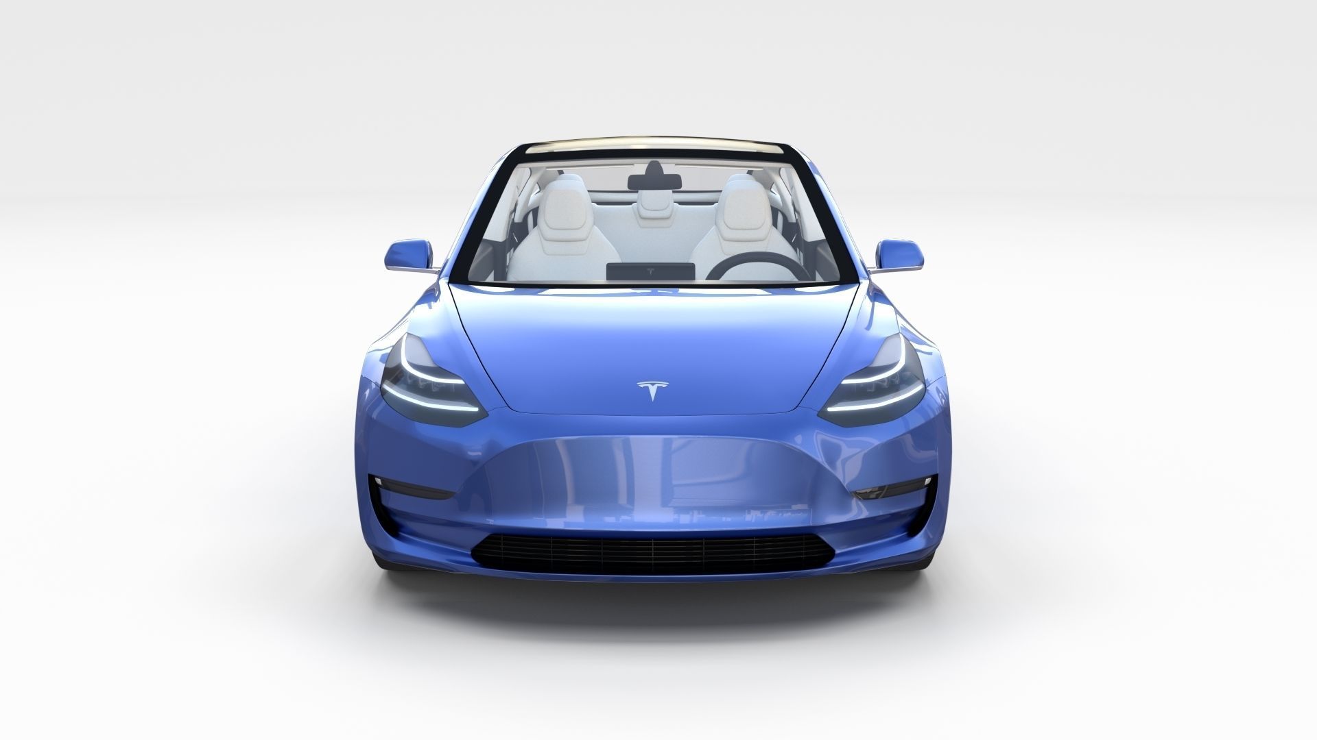 Full Tesla 2020 Vehicle Lineup with interiors and chassis 3D model_90