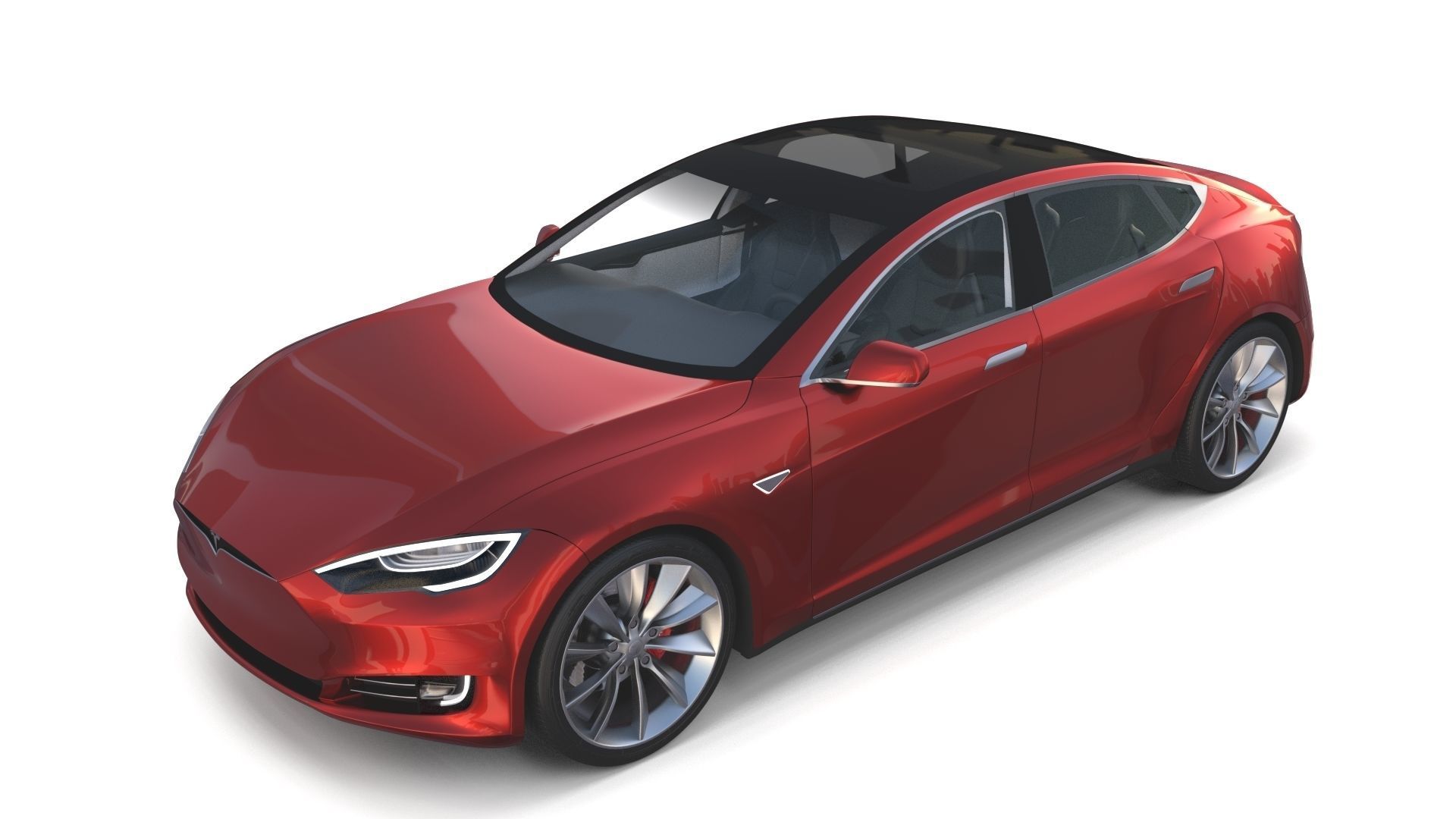 Full Tesla 2020 Vehicle Lineup with interiors and chassis 3D model_118