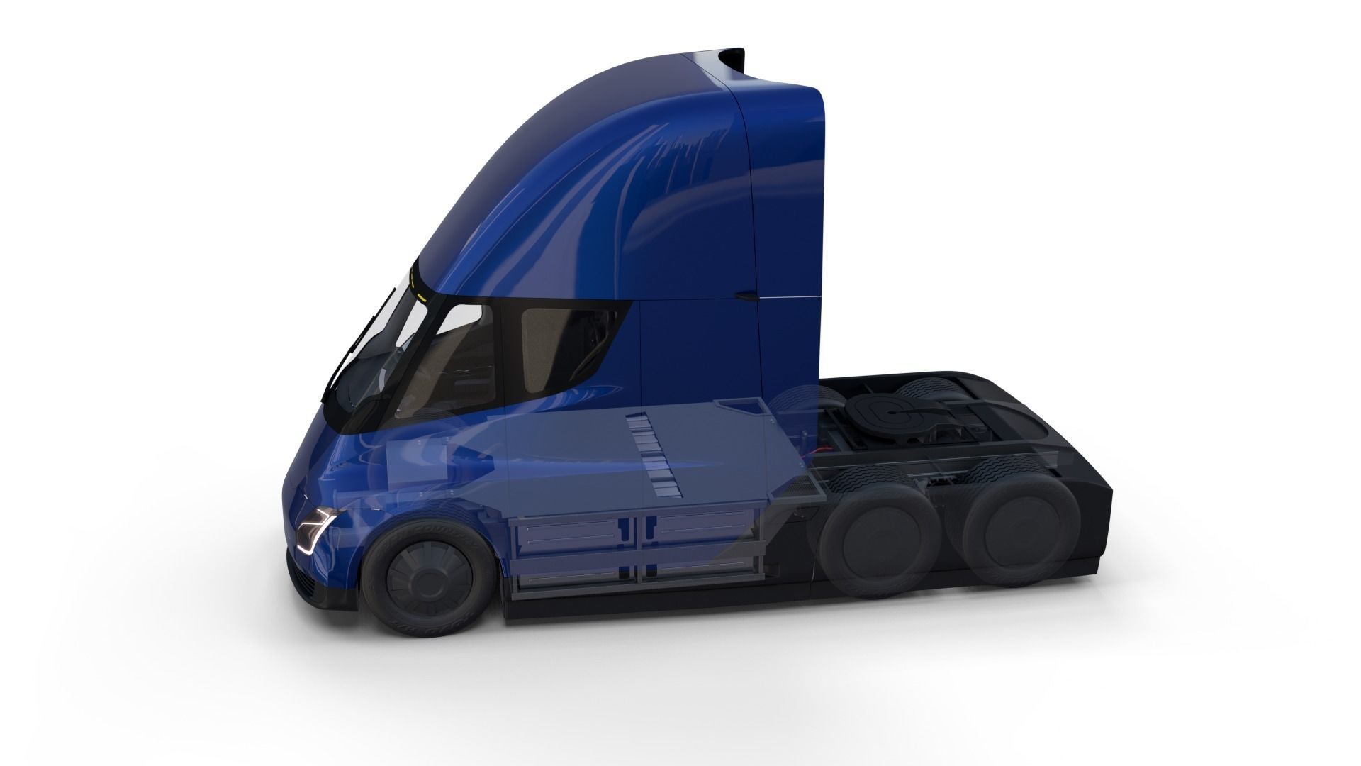 Full Tesla 2020 Vehicle Lineup with interiors and chassis 3D model_54