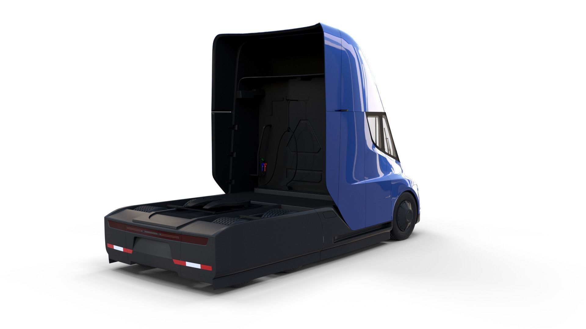 Full Tesla 2020 Vehicle Lineup with interiors and chassis 3D model_43