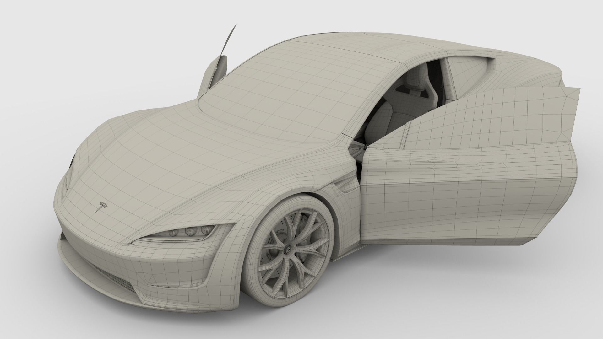 Full Tesla 2020 Vehicle Lineup with interiors and chassis 3D model_18