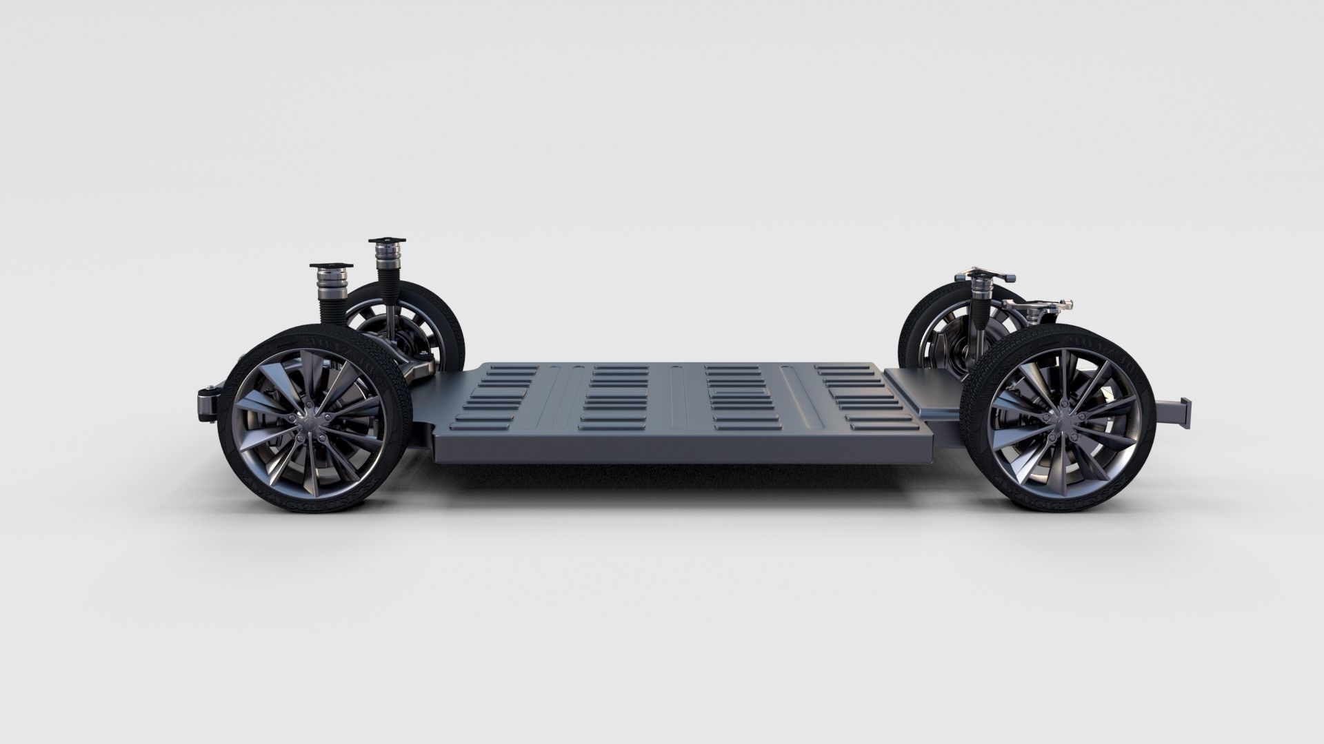 Full Tesla 2020 Vehicle Lineup with interiors and chassis 3D model_84