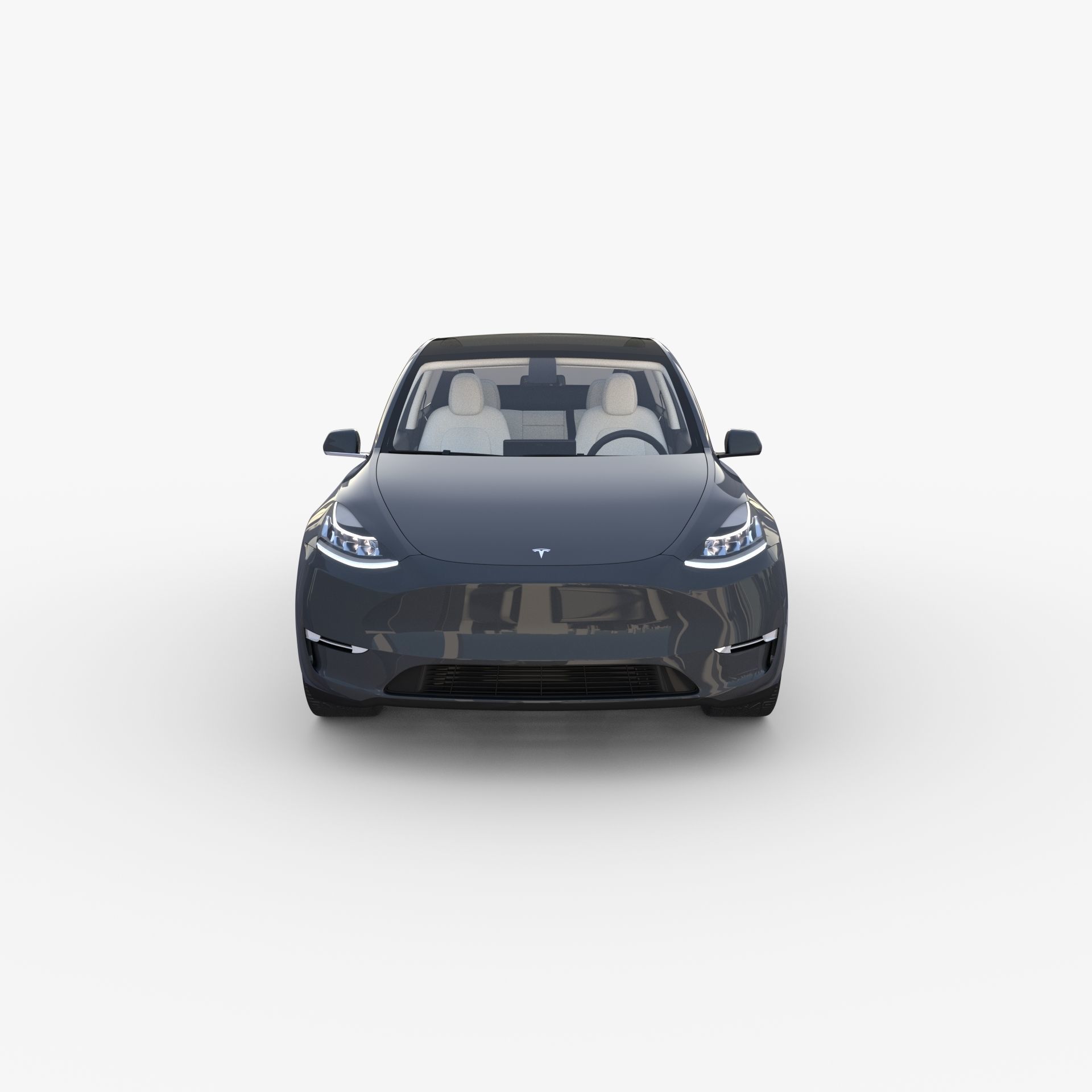 Full Tesla 2020 Vehicle Lineup with interiors and chassis 3D model_123