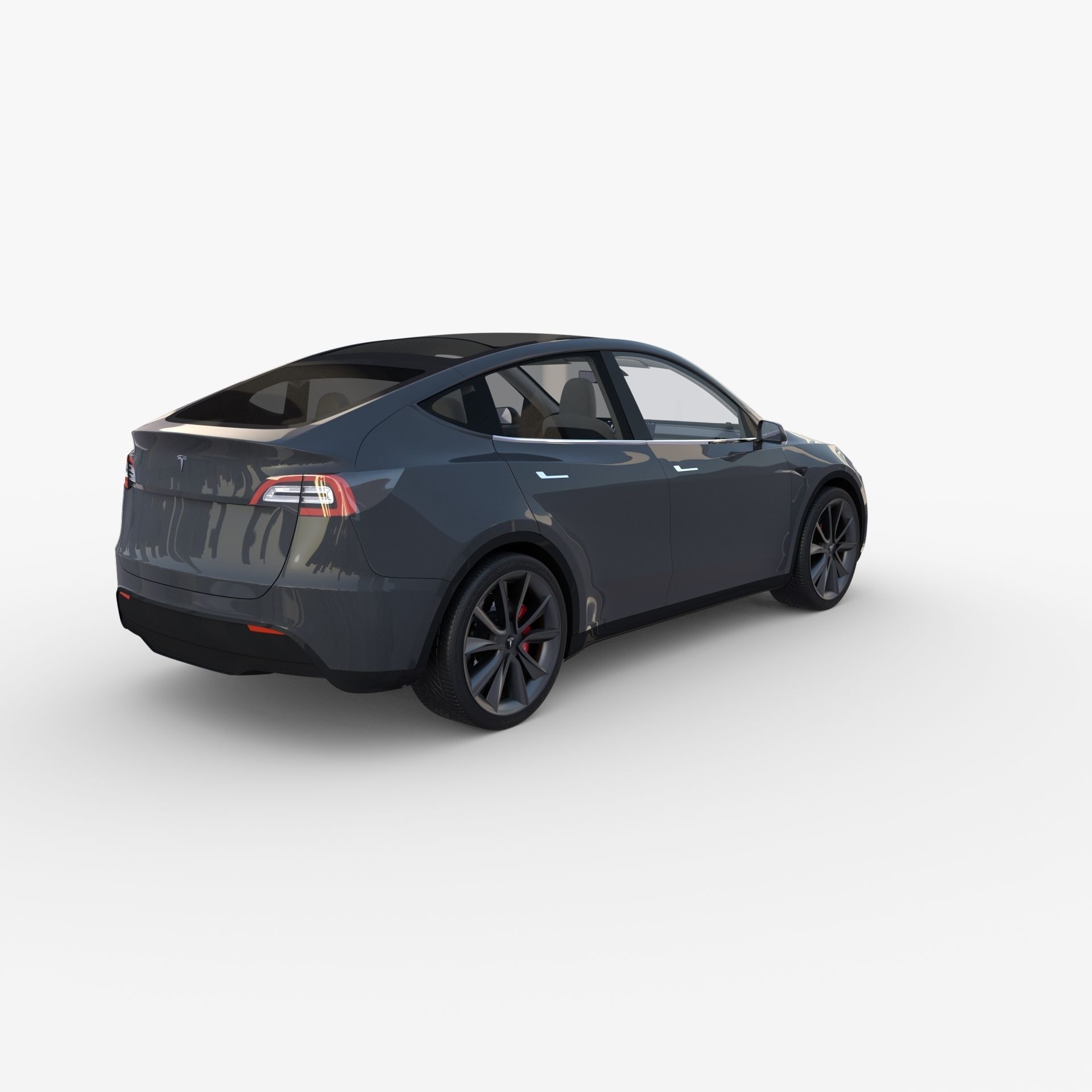 Full Tesla 2020 Vehicle Lineup with interiors and chassis 3D model_124