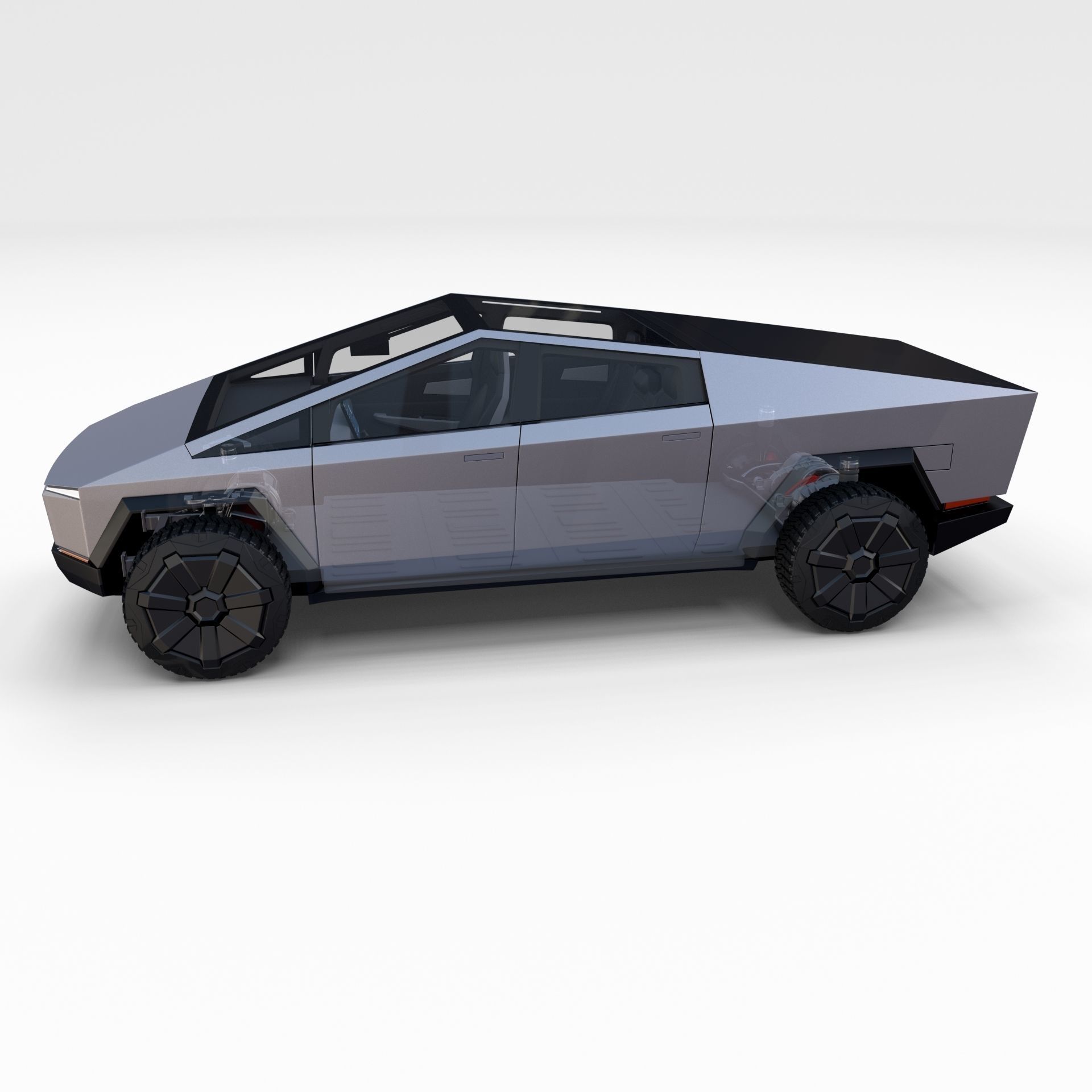 Full Tesla 2020 Vehicle Lineup with interiors and chassis 3D model_98