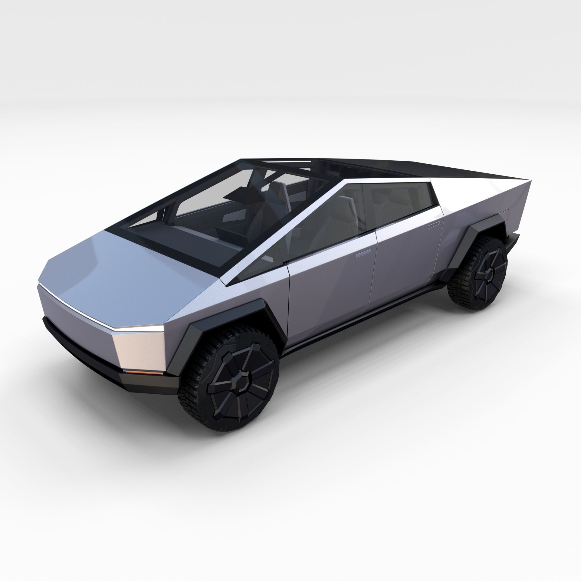 Full Tesla 2020 Vehicle Lineup with interiors and chassis 3D model_86