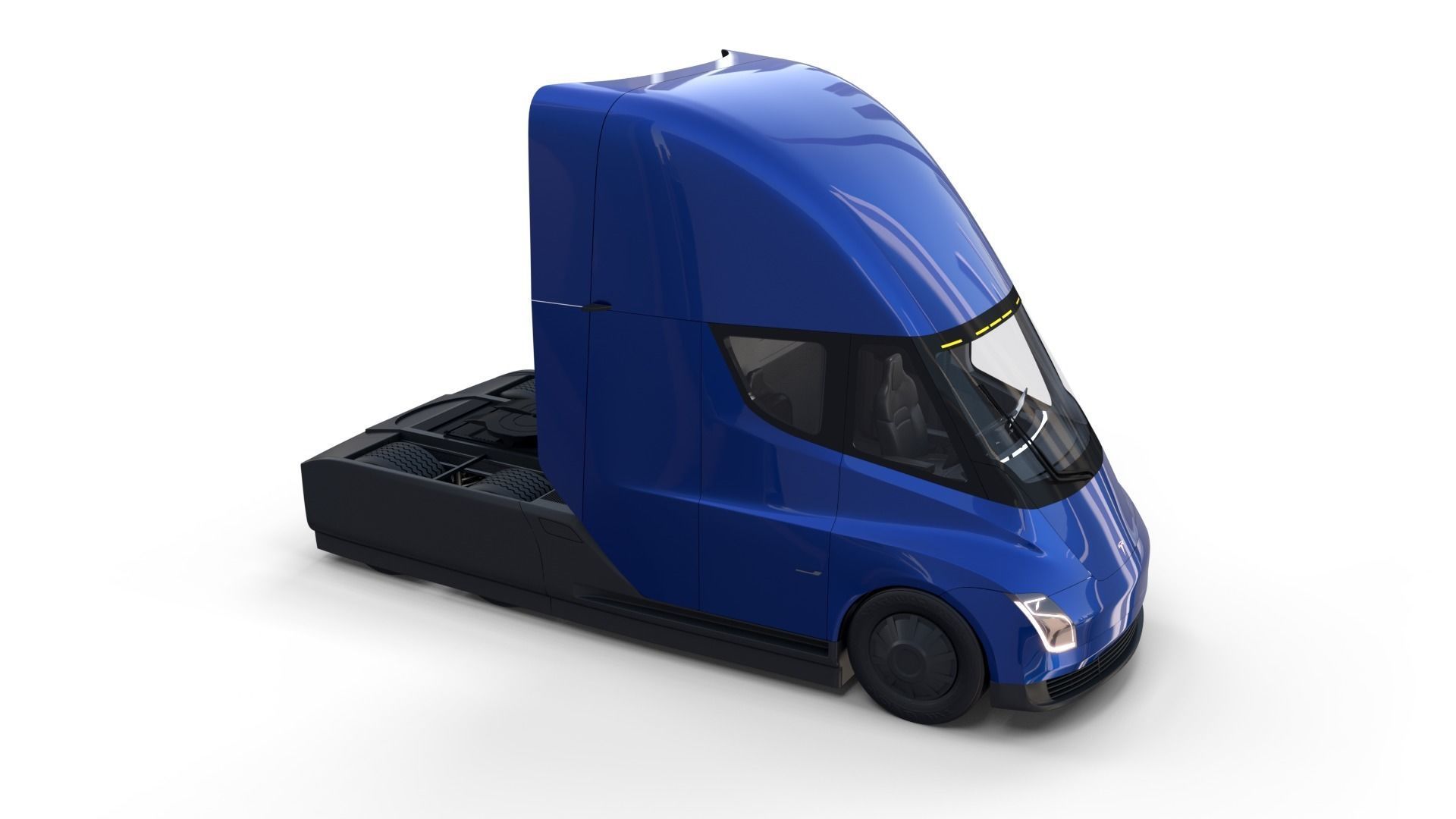 Full Tesla 2020 Vehicle Lineup with interiors and chassis 3D model_52