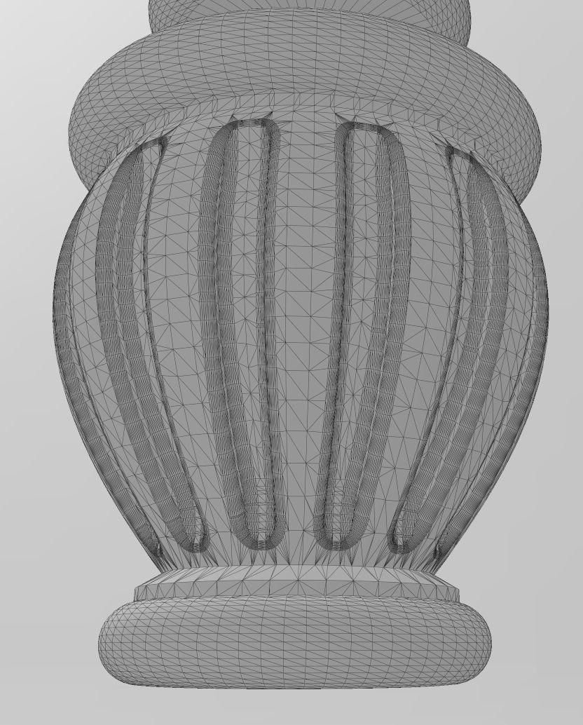 Traditional Fluted Foot 3D print model_7