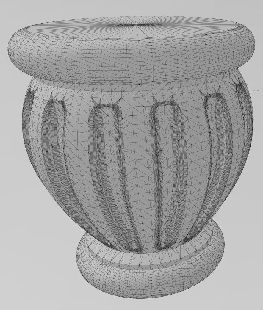 Traditional Fluted Foot 3D print model_12