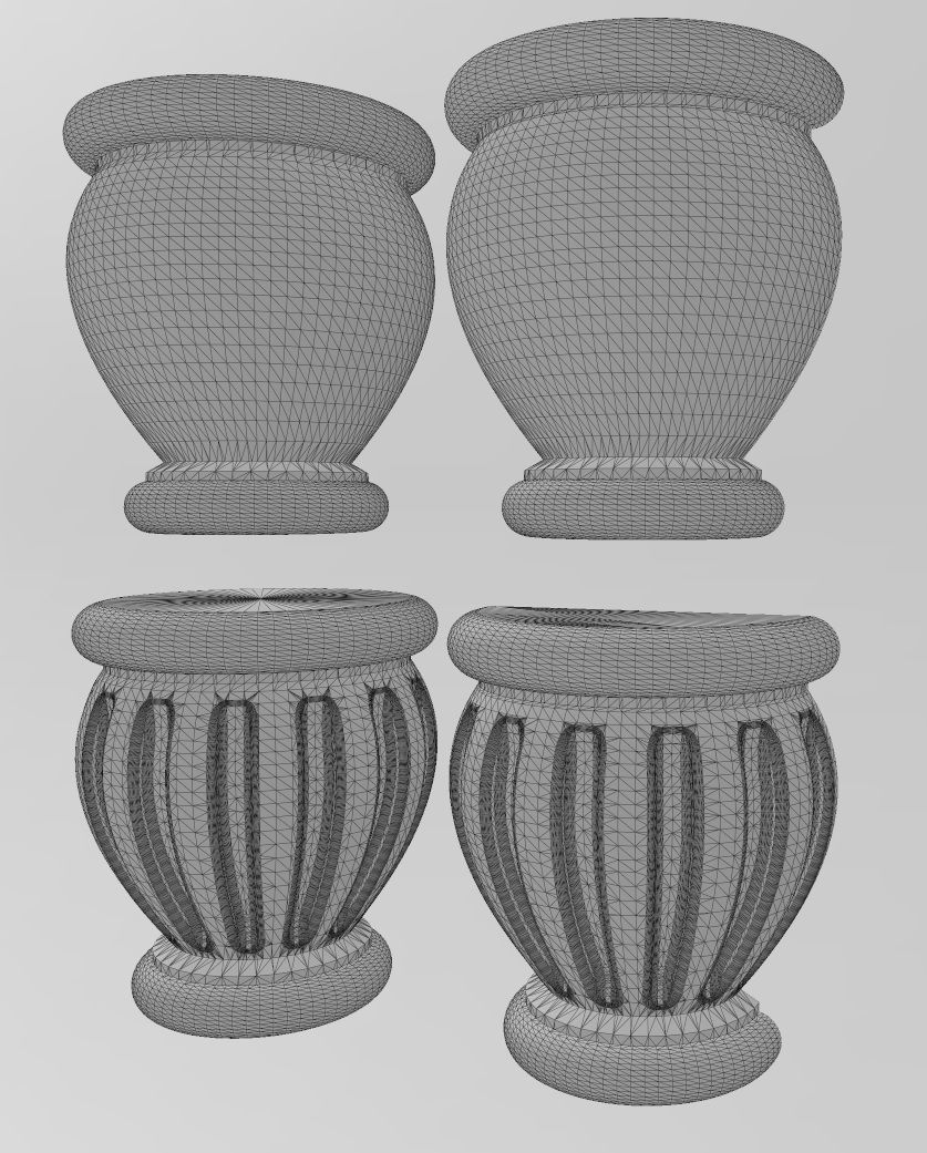 Traditional Fluted Foot 3D print model_14