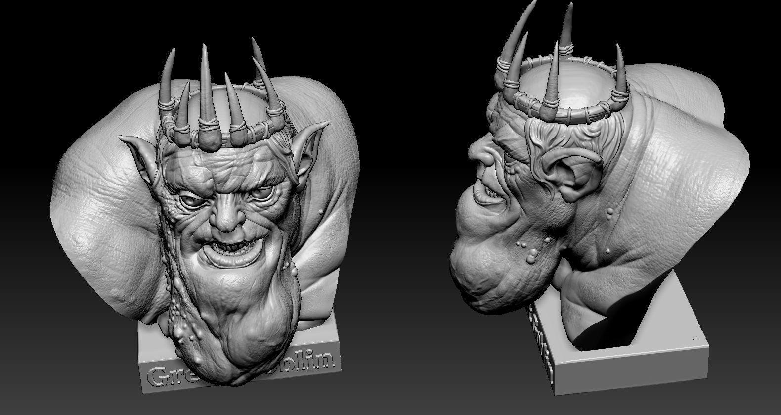 Goblin King Bust  3D print model_4