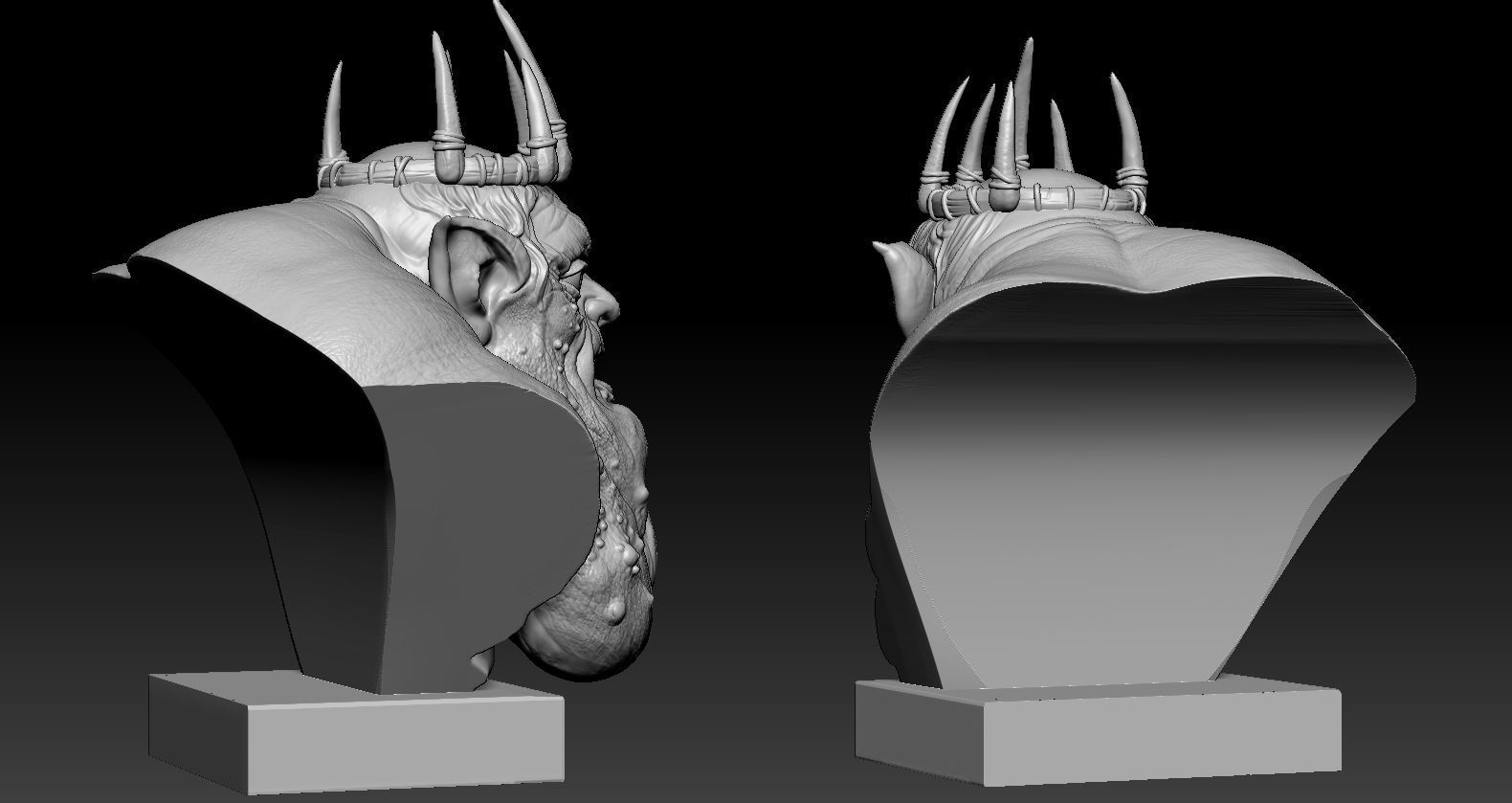 Goblin King Bust  3D print model_3