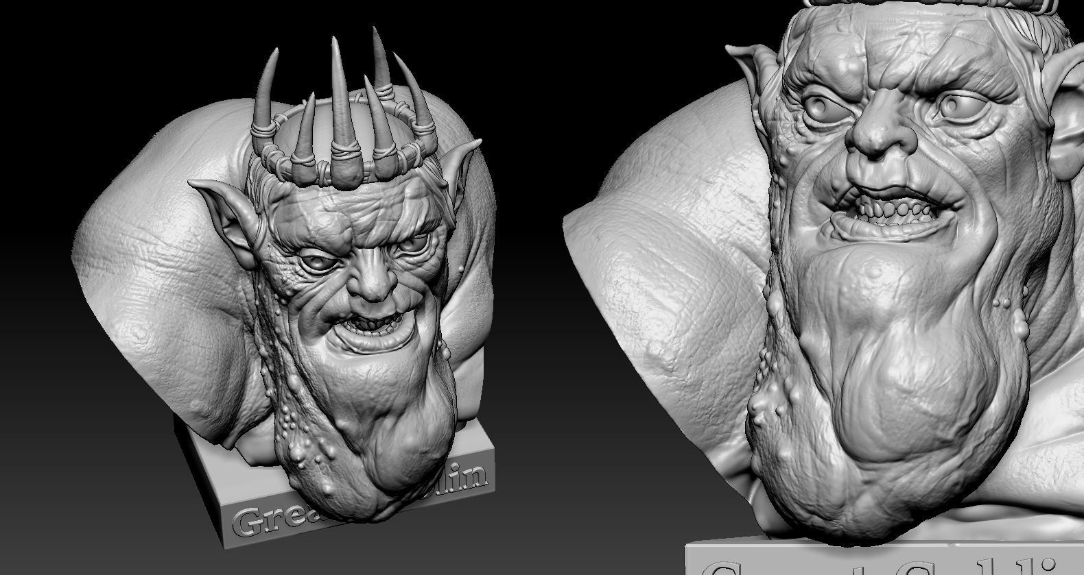 Goblin King Bust  3D print model_6