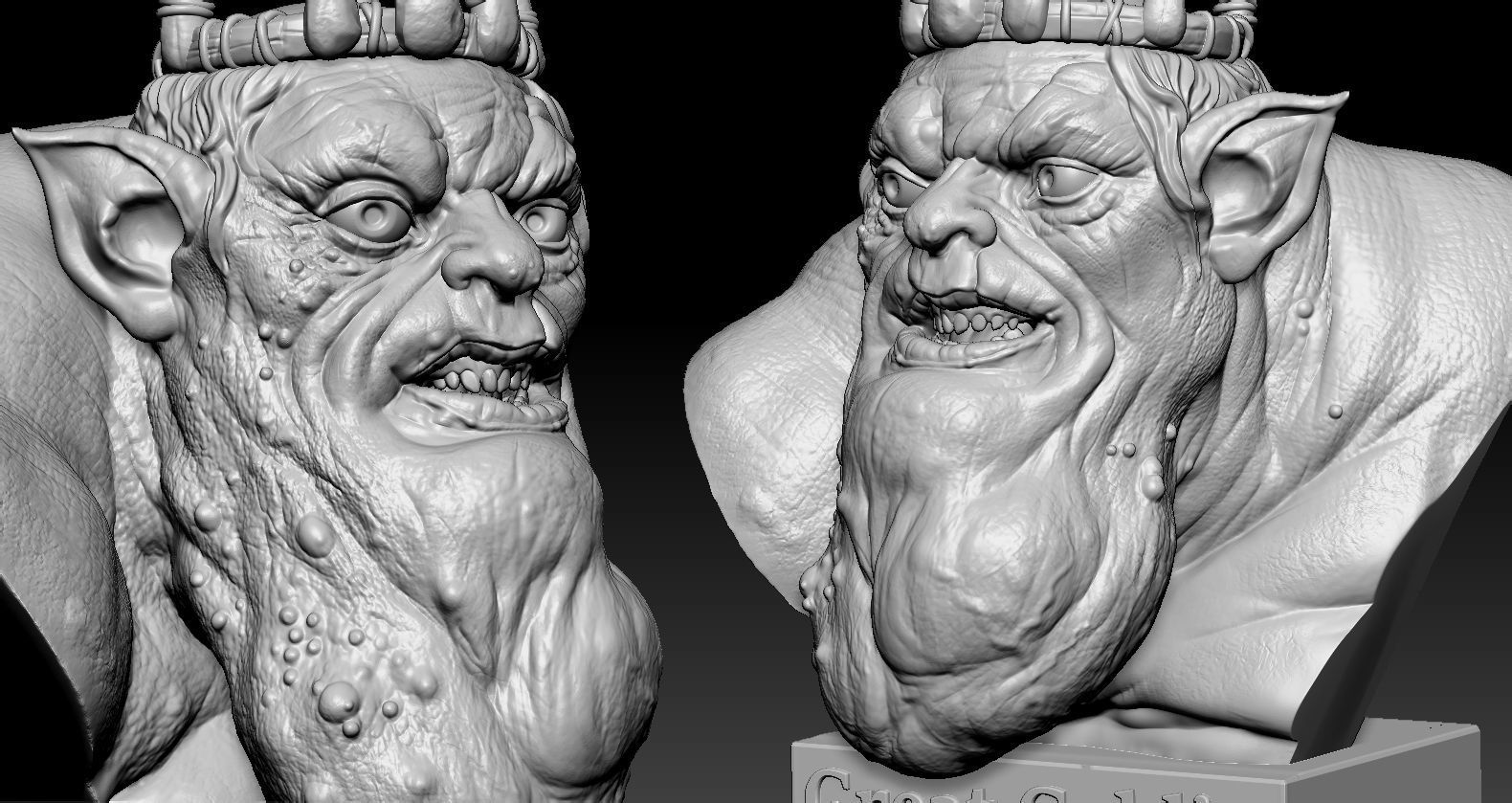 Goblin King Bust  3D print model_7