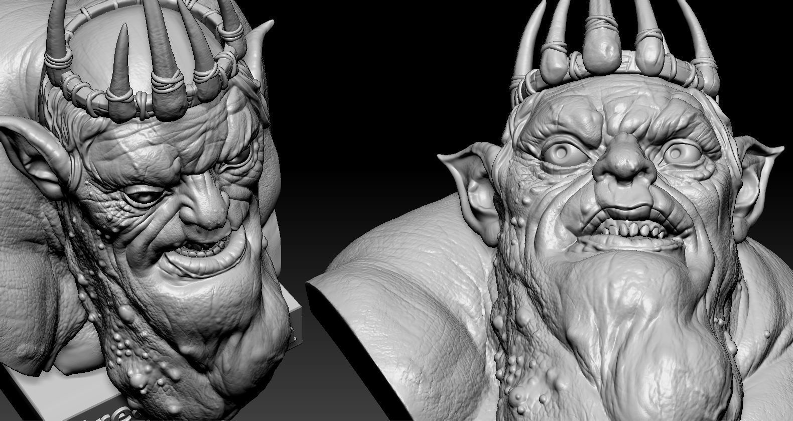 Goblin King Bust  3D print model_8
