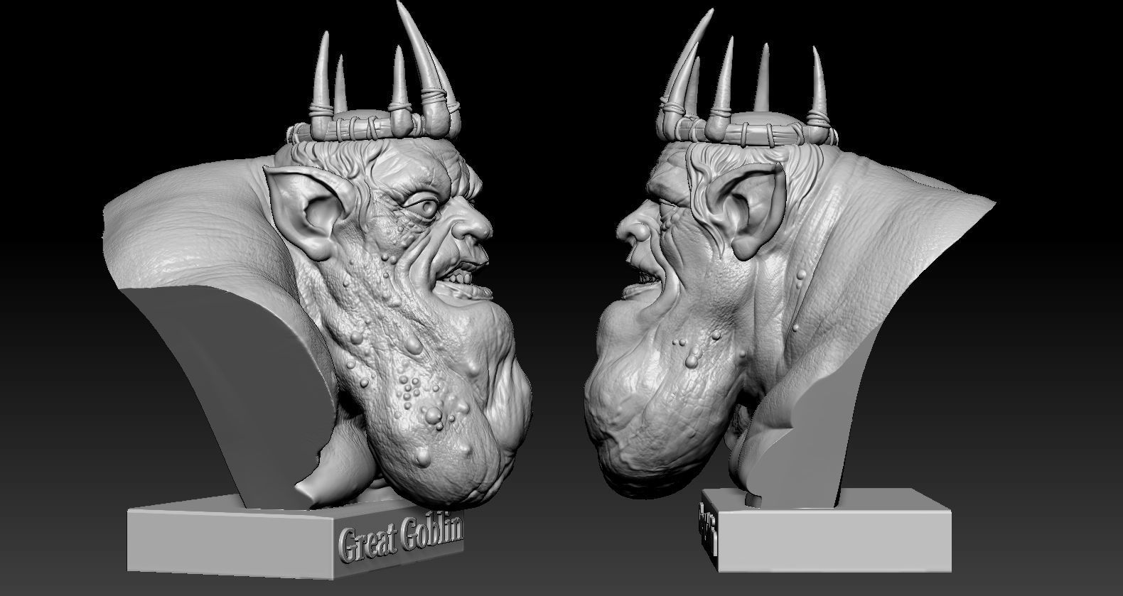 Goblin King Bust  3D print model_2