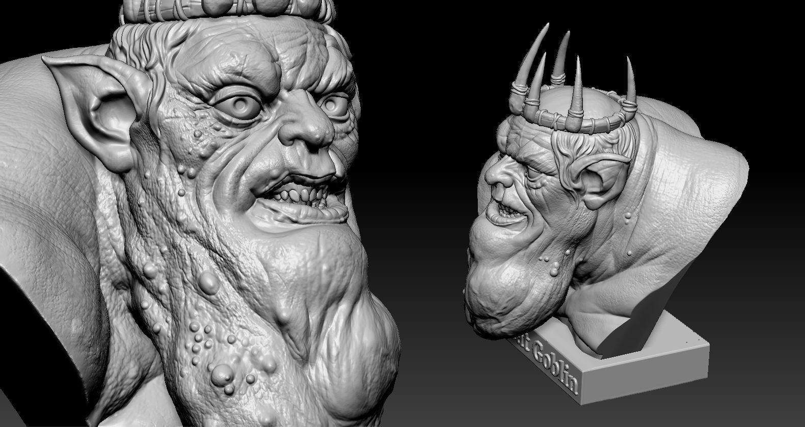 Goblin King Bust  3D print model_5