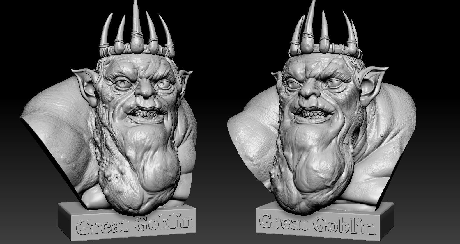 Goblin King Bust  3D print model_1