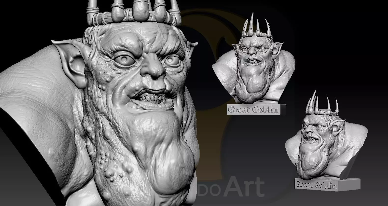Goblin King Bust  3D print model_0