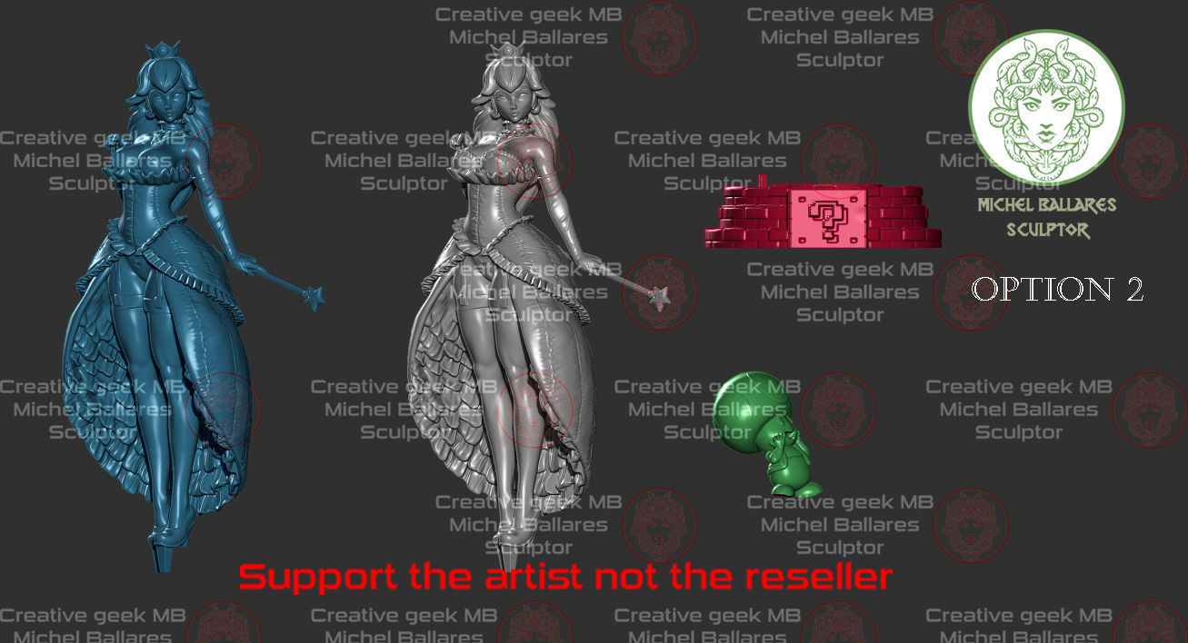 Princess Peach by Creative Geek MB 3D print model_3