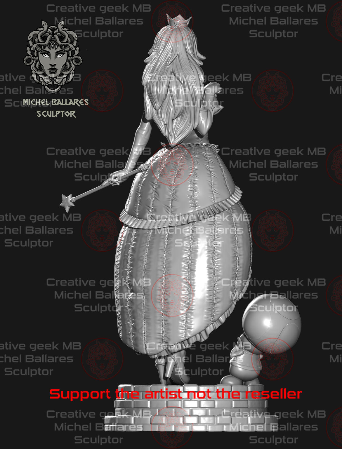 Princess Peach by Creative Geek MB 3D print model_1