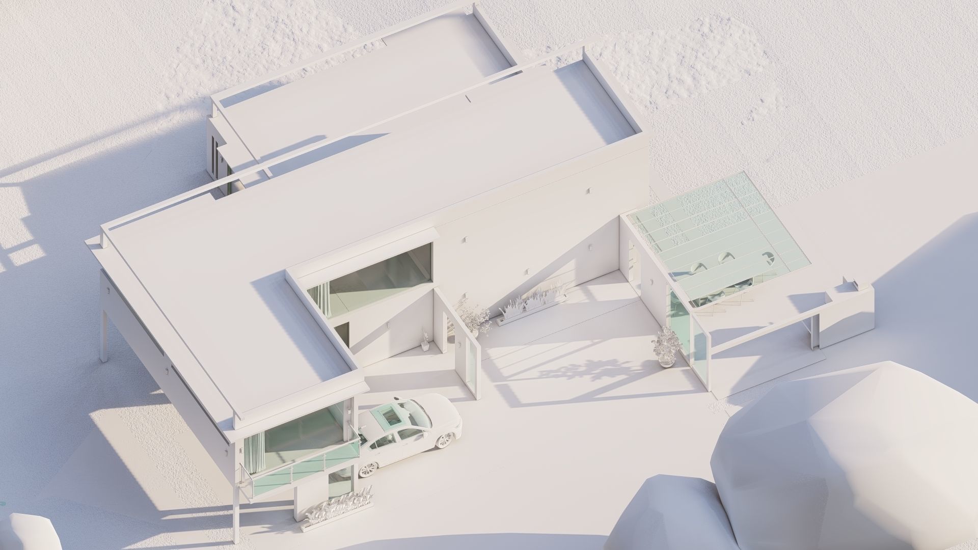 House Modern Village 2022 3D model_3