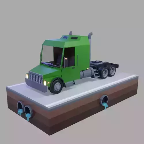 Low Poly Truck semi