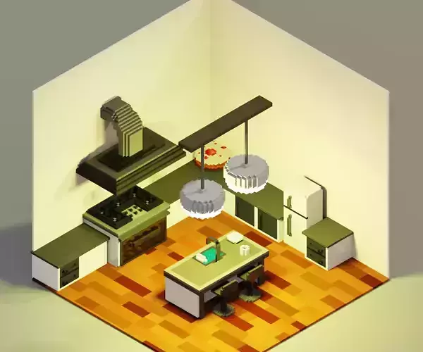 Voxel Kitchen 