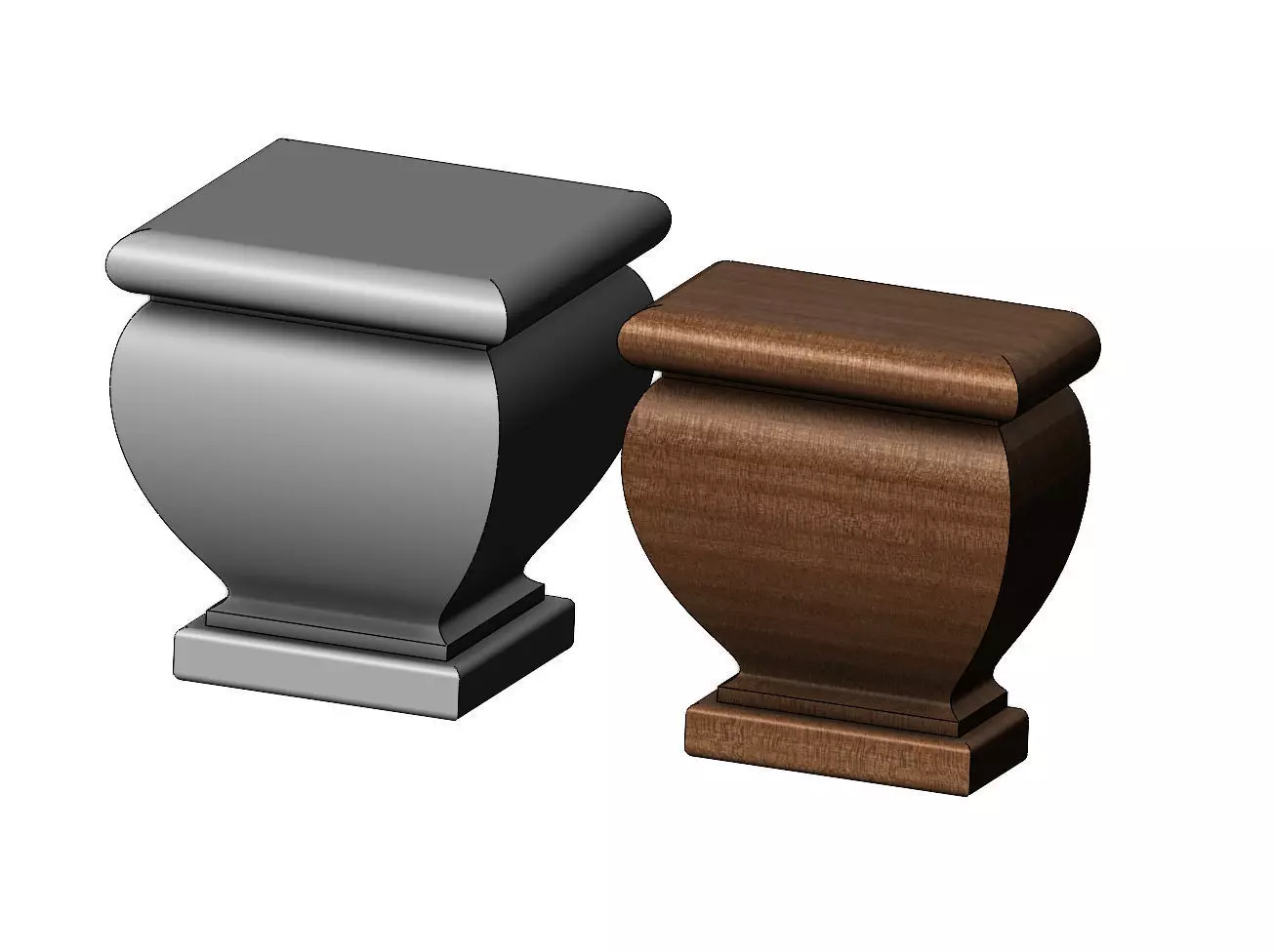 Rectangular Bun Foot N01 Free 3D print model