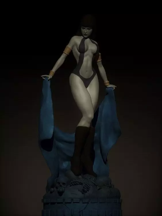Vampirella statue of woman in bikini 3D print model