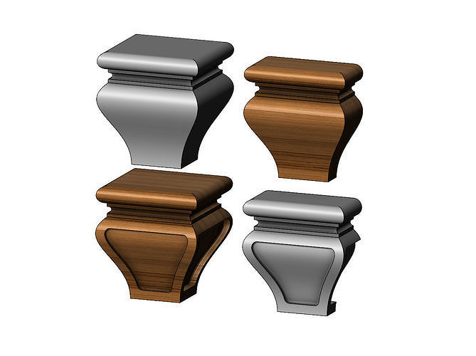 Rectangular Bun Foot N02 Free 3D print model