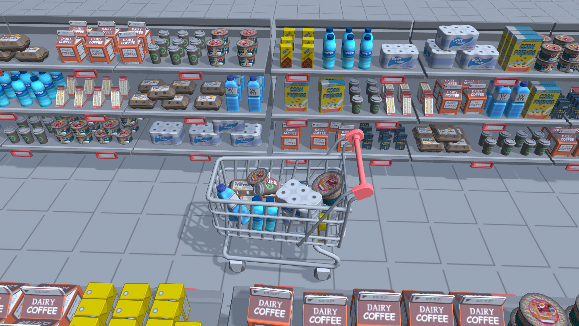 Hyper Casual Supermarket Low-poly 3D model_14