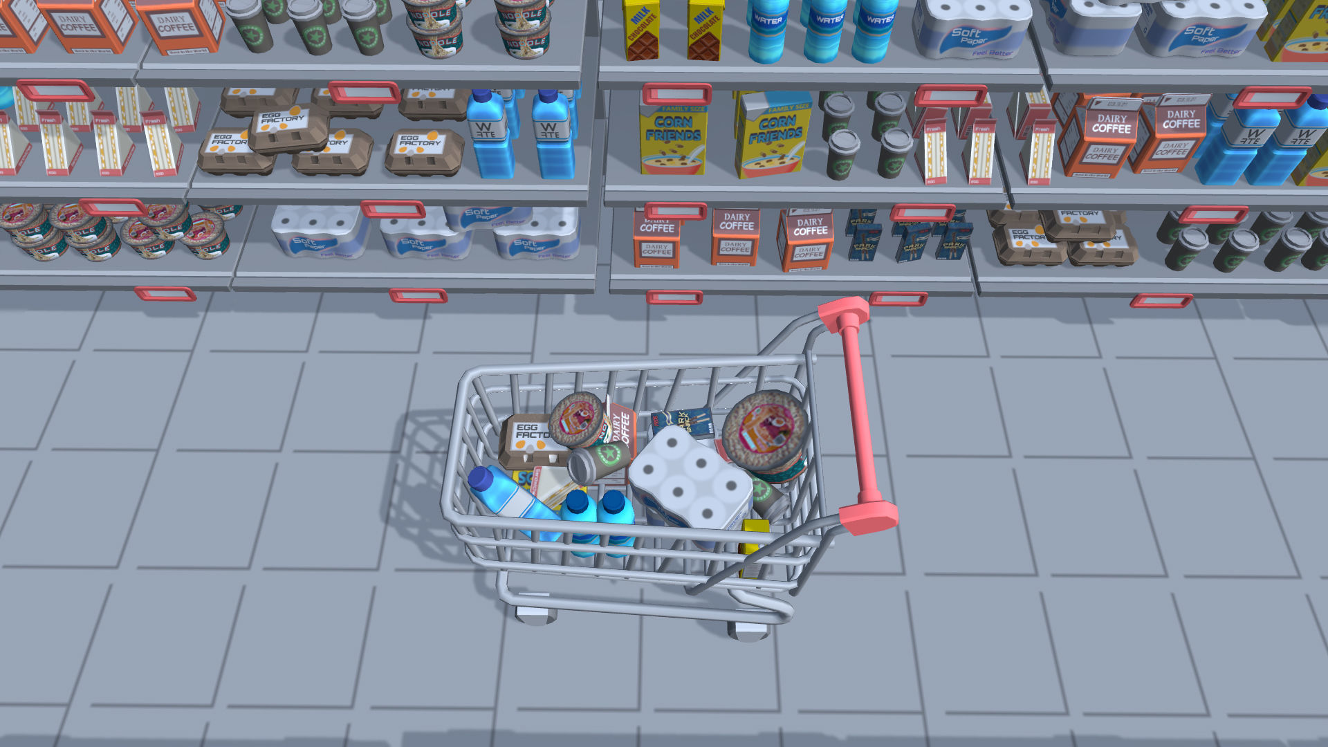 Hyper Casual Supermarket Low-poly 3D model_17