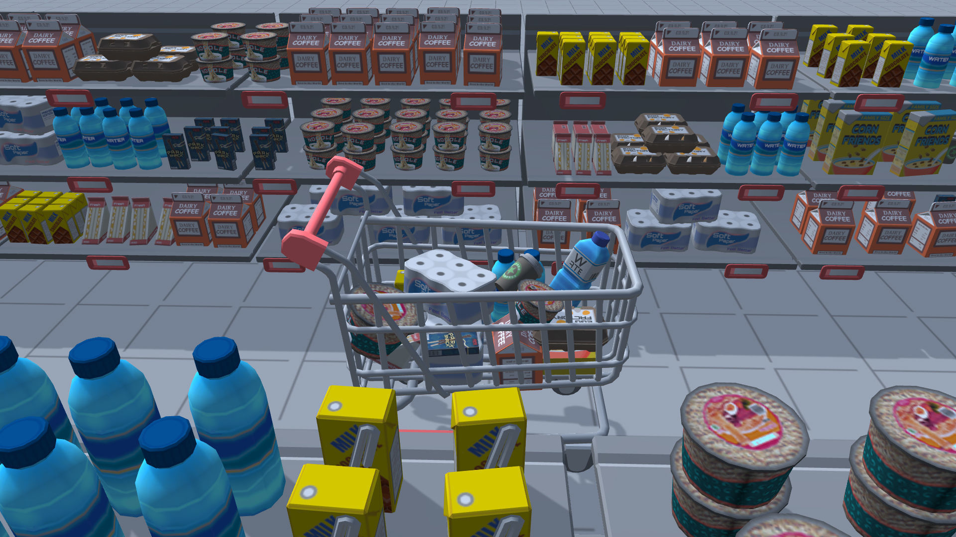 Hyper Casual Supermarket Low-poly 3D model_15