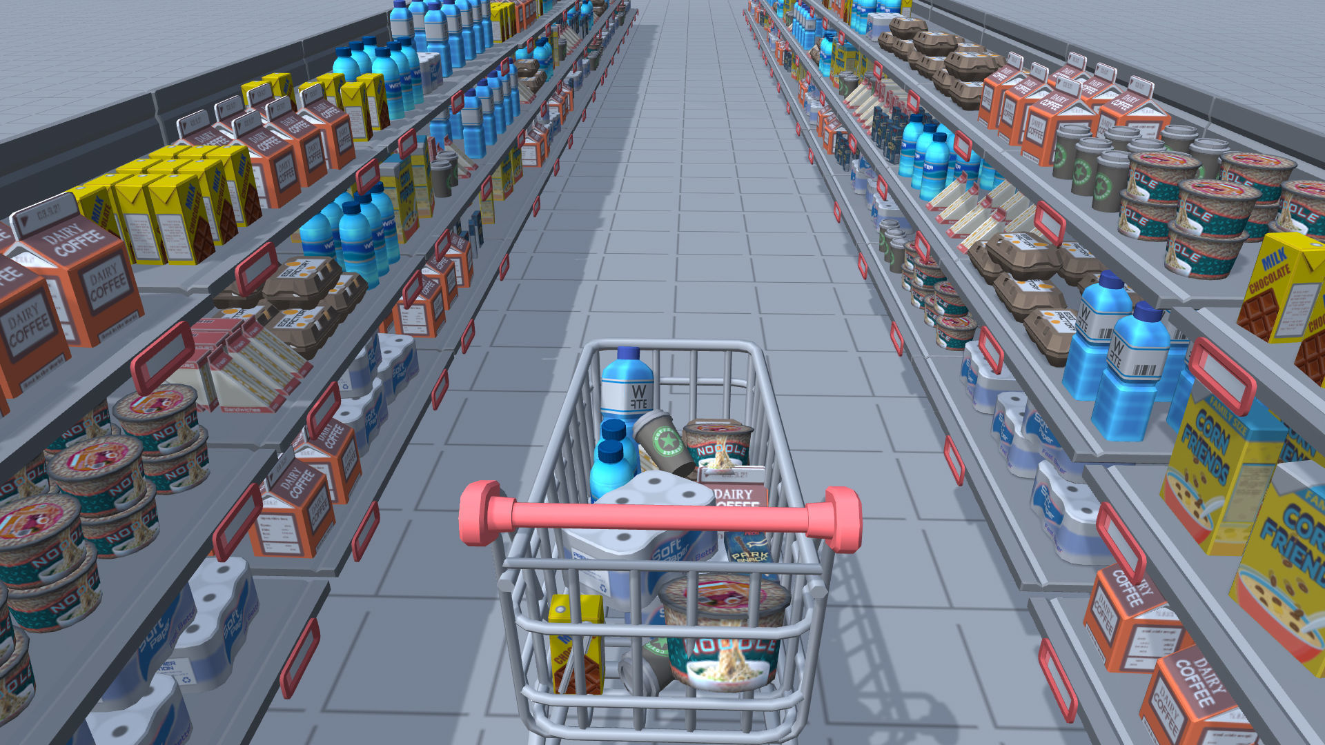 Hyper Casual Supermarket Low-poly 3D model_1