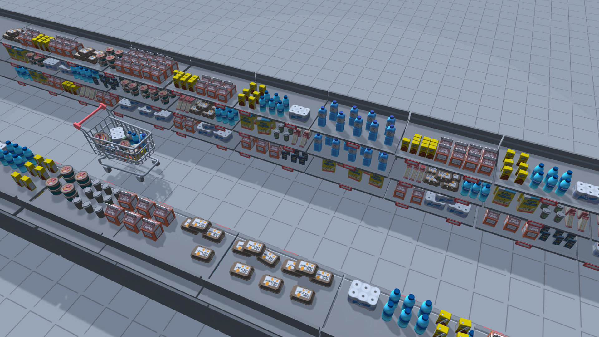 Hyper Casual Supermarket Low-poly 3D model_11